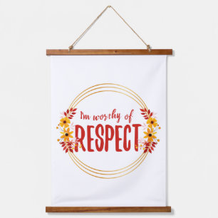 Tapiz Con Marco De Madera afirmaciones positivas para la vida y el amor prop