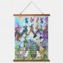 Tapiz Con Marco De Madera African Feast: Rhythms of Africa 