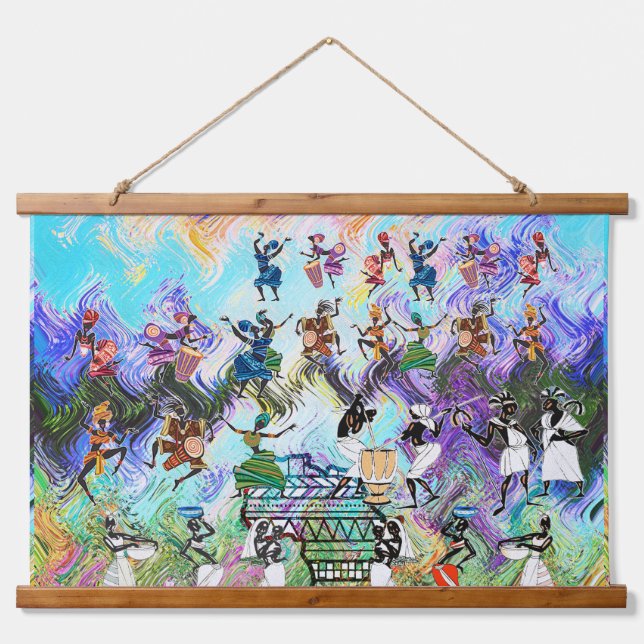 Tapiz Con Marco De Madera African Feast: Rhythms of Africa (Anverso )