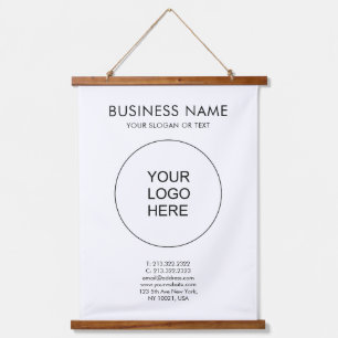 Tapiz Con Marco De Madera Agregar texto de logotipo de empresa de negocios P
