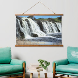 Tapiz Con Marco De Madera Aguas Fluyentes de Hopkins Falls