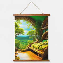 Tapiz Con Marco De Madera Ai Bedroom