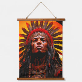 Tapiz Con Marco De Madera Ai Indian Artwork