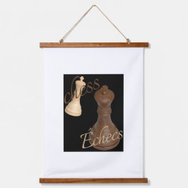 Tapiz Con Marco De Madera Ajedrez