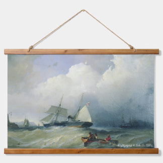 Tapiz Con Marco De Madera Alexey Bogolyuboff. Mar Báltico. 1880s.