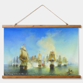 Tapiz Con Marco De Madera Alexey Bogolyuboff. The Mount Athos Battle...