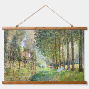 Tapiz Con Marco De Madera Alfred Sisley - Descanso a lo largo del arroyo
