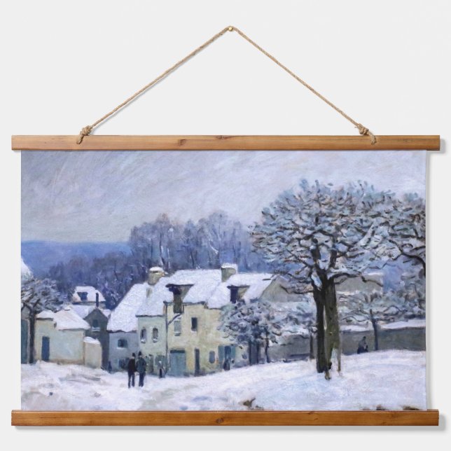 Tapiz Con Marco De Madera Alfred Sisley - Place Chenil en Marly, efecto de n (Anverso )
