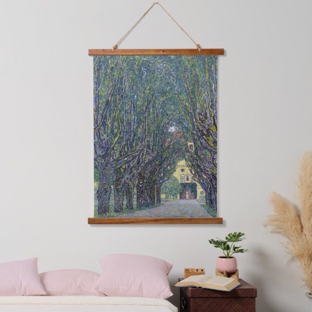 Tapiz Con Marco De Madera Allee de Gustav Klimt en Schloss Kammer. (Dormitorio)