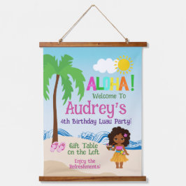 Tapiz Con Marco De Madera Aloha Luau Birthday