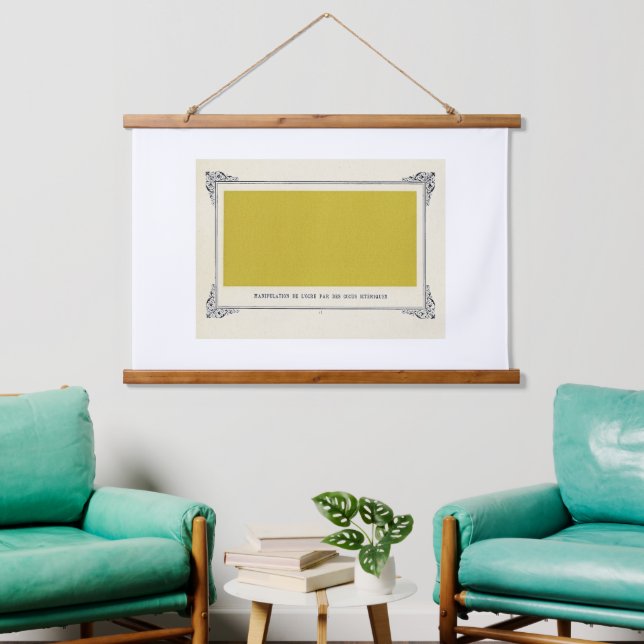 Tapiz Con Marco De Madera Alphonse Allais, April Fools, Yellow, Resumen Art (Sala de estar)