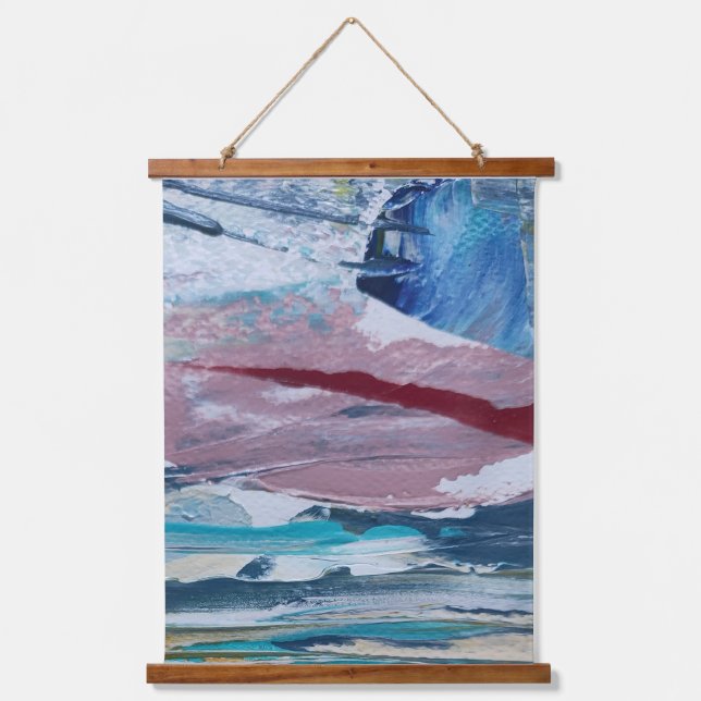 Tapiz Con Marco De Madera Amanecer rosado  Monticelli Art (Anverso)