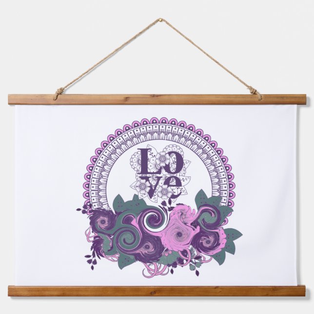 Tapiz Con Marco De Madera Amar (Anverso )