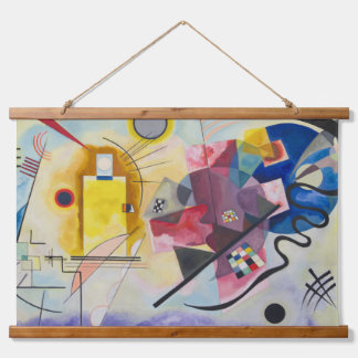 Tapiz Con Marco De Madera Amarillo-Rojo-Azul de Wassily Kandinsky