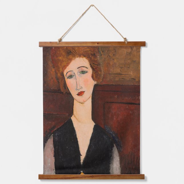 Tapiz Con Marco De Madera Amedeo Modigliani - Retrato de una mujer (Anverso)