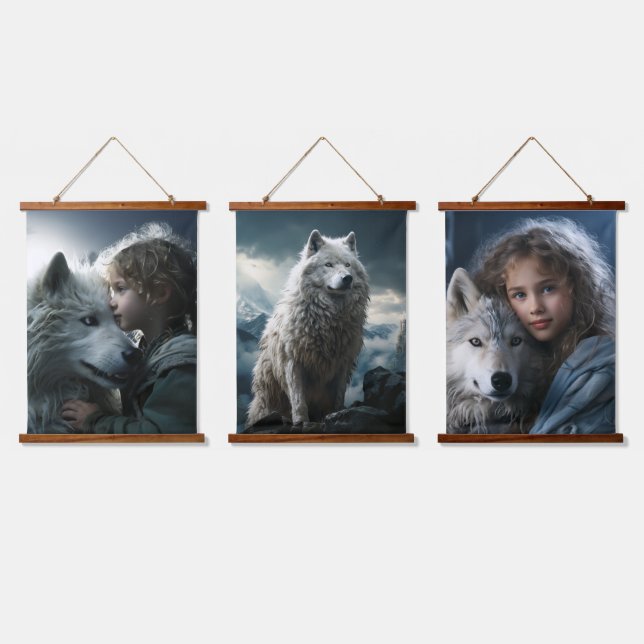 Tapiz Con Marco De Madera Amigos de lo salvaje (Triple)