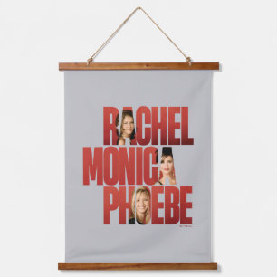 Tapiz Con Marco De Madera AMIGOS™ Rachel, Monica y Phoebe