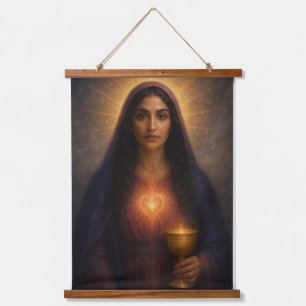 Tapiz Con Marco De Madera Amo Eéreo Ascendido Mary Magdalene