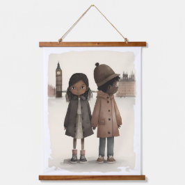 Tapiz Con Marco De Madera Amo Londres