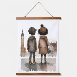 Tapiz Con Marco De Madera Amo Londres