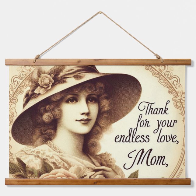 Tapiz Con Marco De Madera Amor de las madres (Anverso )