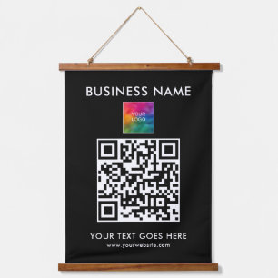 Tapiz Con Marco De Madera Añadir el código QR del Personalizado de texto del