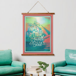 Tapiz Con Marco De Madera Ancla de mi alma