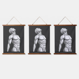 Tapiz Con Marco De Madera Android Anatomy: Triple Cyborg Tapestry Set