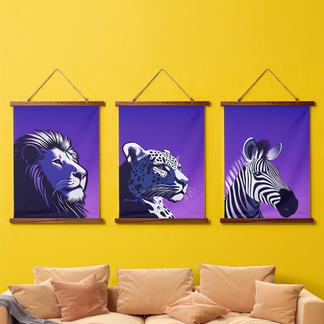 Tapiz Con Marco De Madera Animales de los años 80 (Subido por el creador)