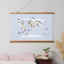 Animales del Mapa Mundial de Niños