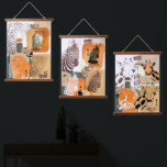 Tapiz Con Marco De Madera Animales salvajes Tierra Tono arte pop moderno abs<br><div class="desc">Moderno y abstracto muro de animales salvajes colgado con jirafa africana,  animales jaguares de cebra y sudamericana y formas orgánicas en el estilo de retrato de arte pop. Diseño de medios mixtos de Guay en tonos tierra de arena dorada,  naranja quemado y verde.</div>