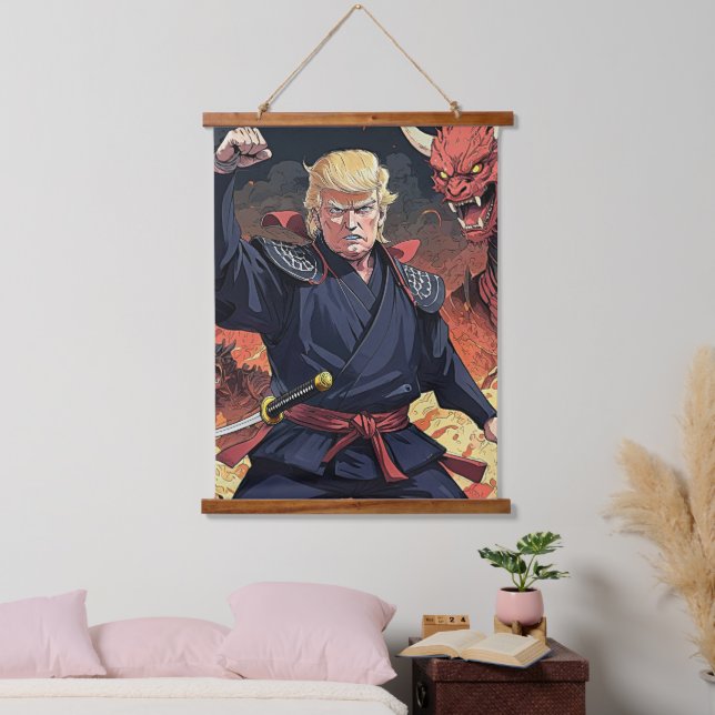 Tapiz Con Marco De Madera Anime Trump - Aumentan el puño (Dormitorio)