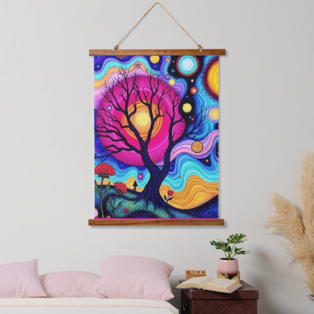 TAPIZ CON MARCO DE MADERA ANIMISM (Dormitorio)