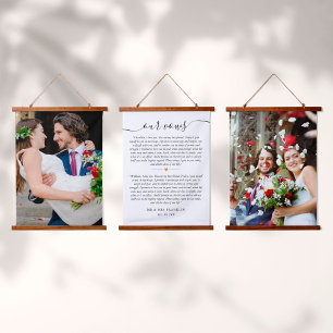 Tapiz Con Marco De Madera Aniversario de votos matrimoniales 2 Foto