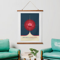 Anuncio de ciencia ficción, reloj atómico rojo, es