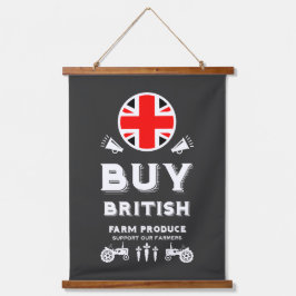 Tapiz Con Marco De Madera Apoyo a la agricultura británica