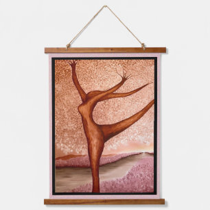 Tapiz Con Marco De Madera Árbol de baile