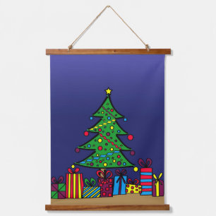 Tapiz Con Marco De Madera árbol de Navidad