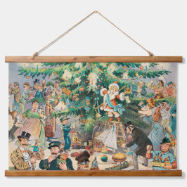 Tapiz Con Marco De Madera Árbol de Navidad (1902)