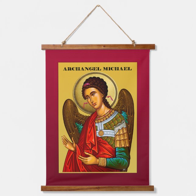 Tapiz Con Marco De Madera Archangel Michael (Anverso)