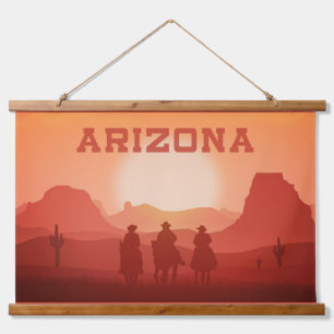 Tapiz Con Marco De Madera Arizona Sunset