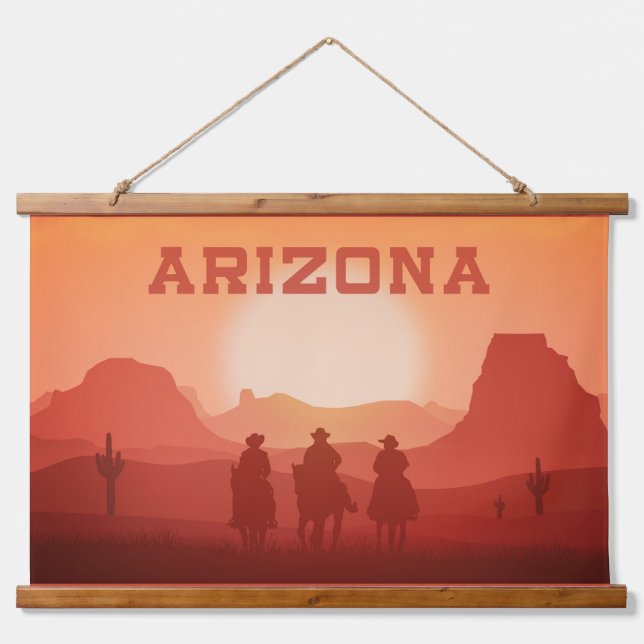 Tapiz Con Marco De Madera Arizona Sunset (Anverso )