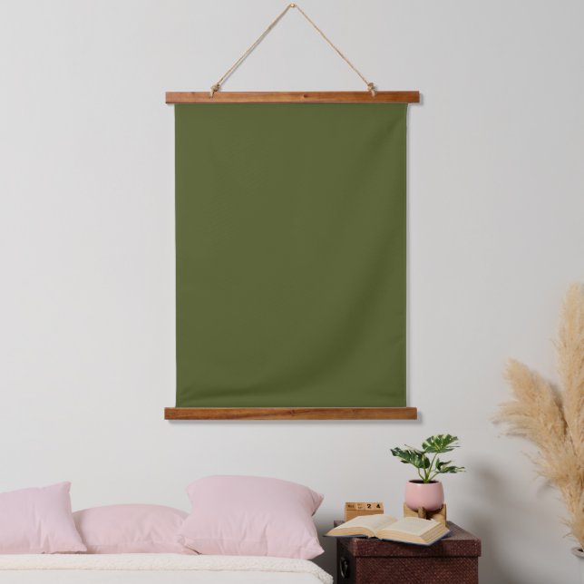 Tapiz Con Marco De Madera Army Green 26"x36" Vertical (Dormitorio)