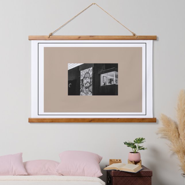 Tapiz Con Marco De Madera Arquitectura del paisaje urbano de Ciudad del Cabo (Dormitorio)