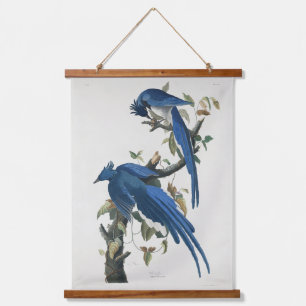 Tapiz Con Marco De Madera Arrendajo de Columbia de Audubon Urraca de gargant