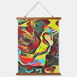 Tapiz Con Marco De Madera Arte abstracto