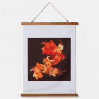 Arte abstracto de aves de fuego bailando