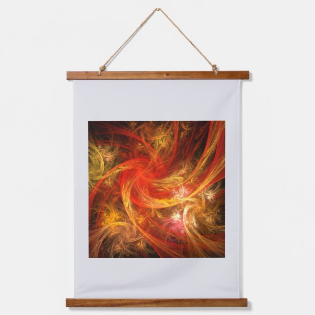 Tapiz Con Marco De Madera Arte abstracto de Firestorm (Anverso)