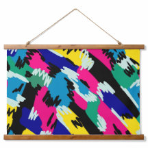Arte abstracto negrita en colores primarios