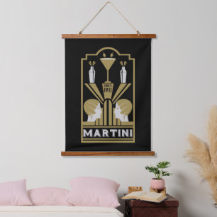 Tapiz Con Marco De Madera Arte Art Decó de Martini
